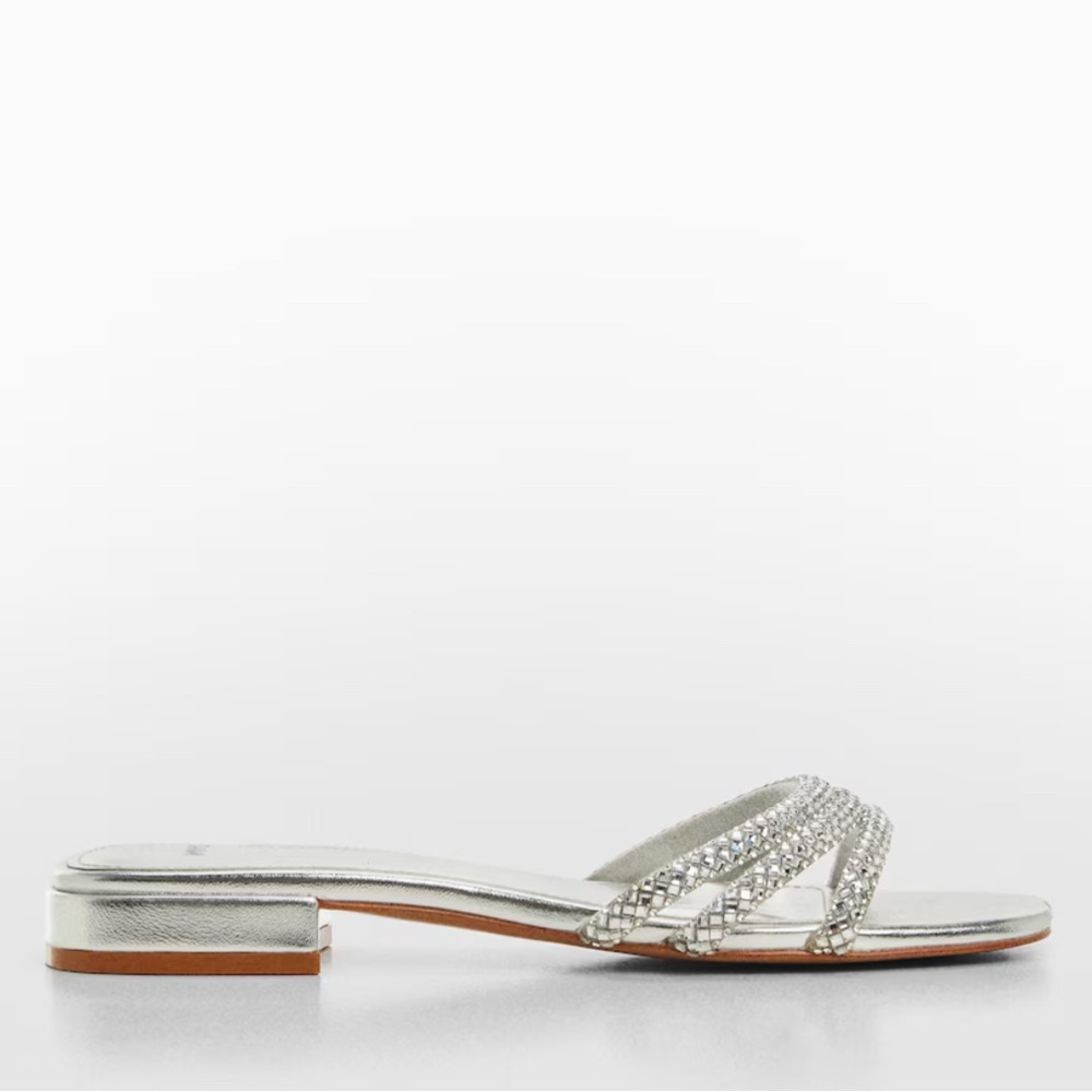 Silver Strappy Women's Sandals